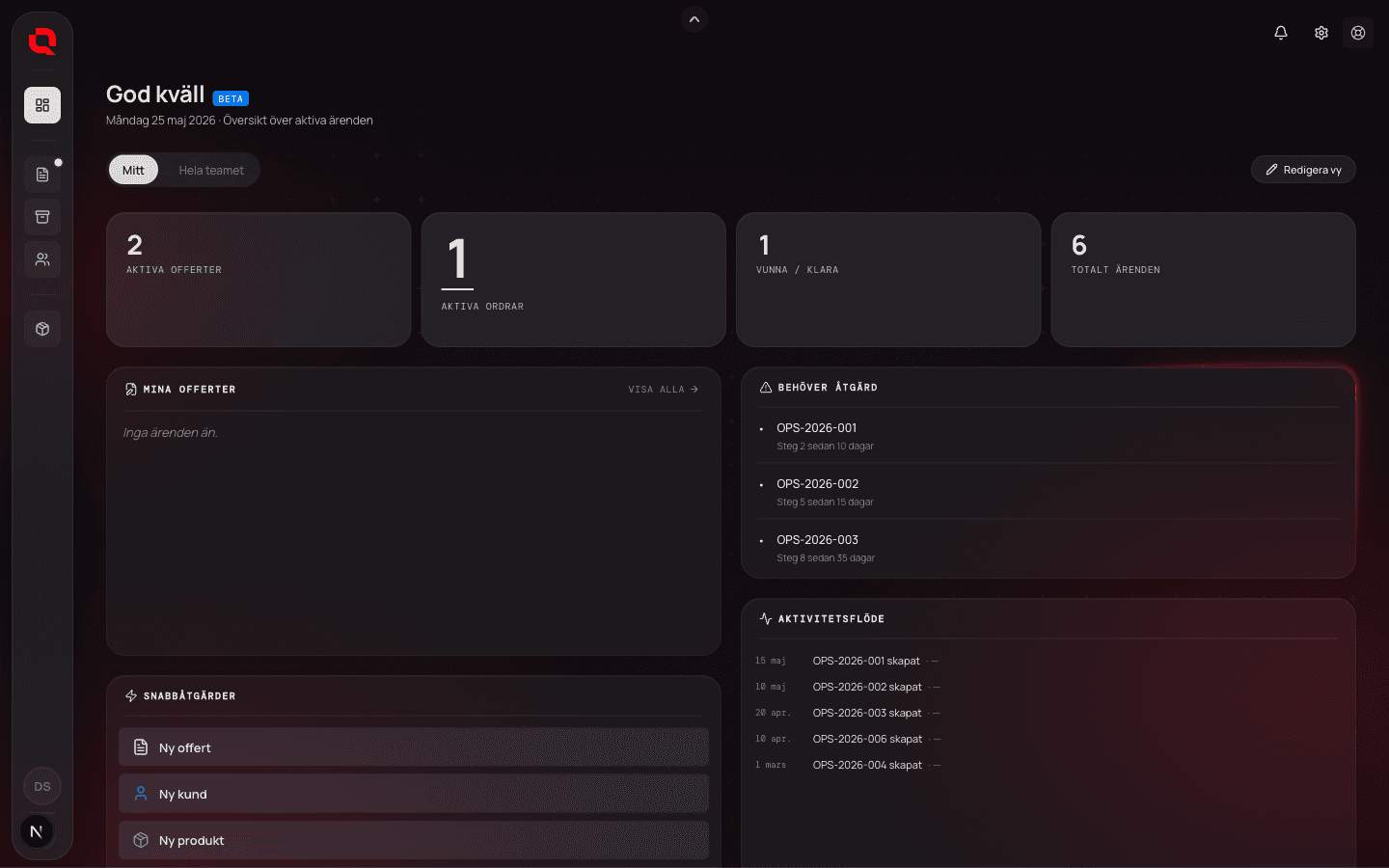 Industry OS — dashboard