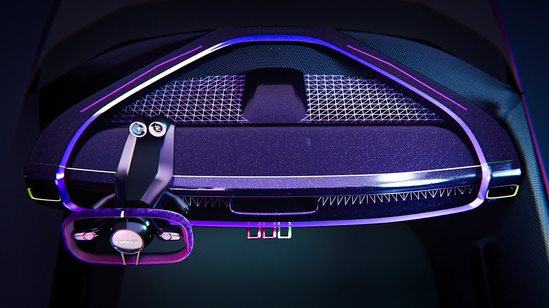 Small-vehicle interior — additional angle